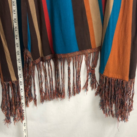 Venus Gray Long Open Front Duster Small Striped O/S - Picture 5 of 16